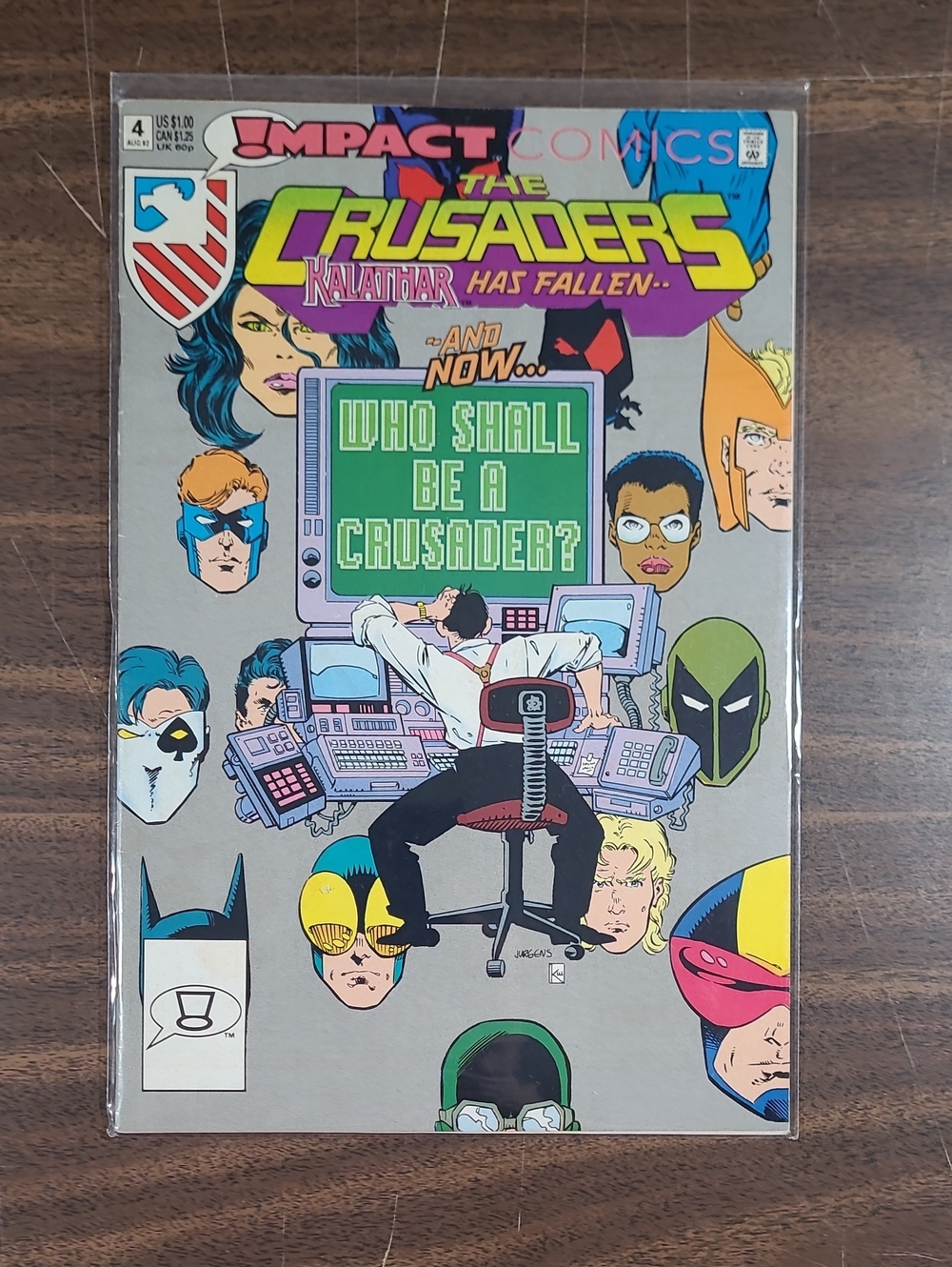 The Crusaders "Who Shall Be a Crusader?" Comic Book #4 August 1992 Bagged